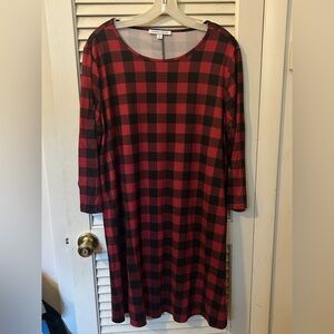 Celebrate Together 3/4 sleeve a-line swing dress